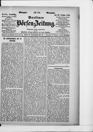 Berliner Börsen-Zeitung vom 26.10.1893
