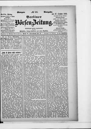 Berliner Börsen-Zeitung on Oct 27, 1893