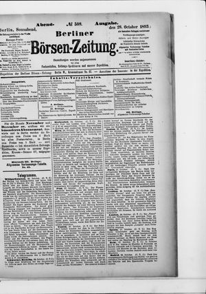 Berliner Börsen-Zeitung vom 28.10.1893