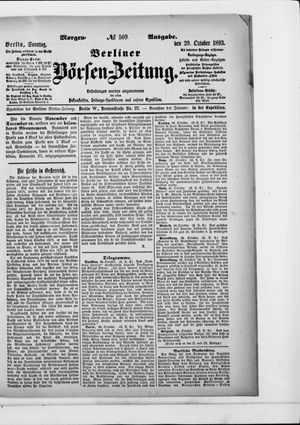 Berliner Börsen-Zeitung vom 29.10.1893