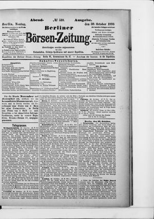 Berliner Börsen-Zeitung vom 30.10.1893