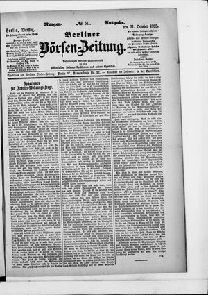Berliner Börsen-Zeitung on Oct 31, 1893