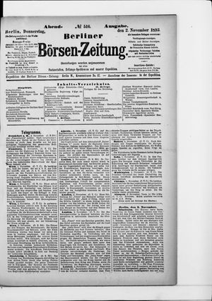 Berliner Börsen-Zeitung vom 02.11.1893