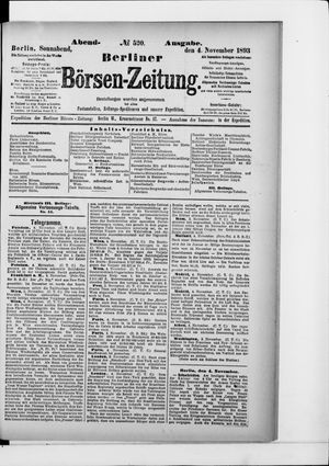Berliner Börsen-Zeitung vom 04.11.1893