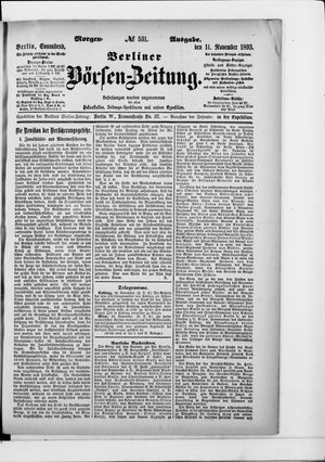 Berliner Börsen-Zeitung vom 11.11.1893