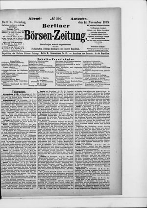 Berliner Börsen-Zeitung vom 14.11.1893