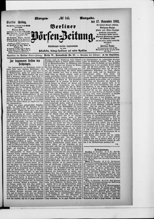 Berliner Börsen-Zeitung vom 17.11.1893