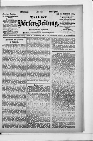 Berliner Börsen-Zeitung vom 19.11.1893