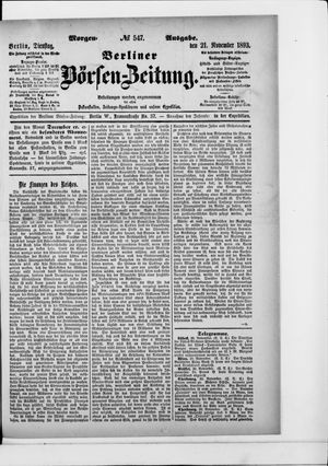 Berliner Börsen-Zeitung on Nov 21, 1893