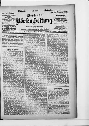 Berliner Börsen-Zeitung vom 26.11.1893