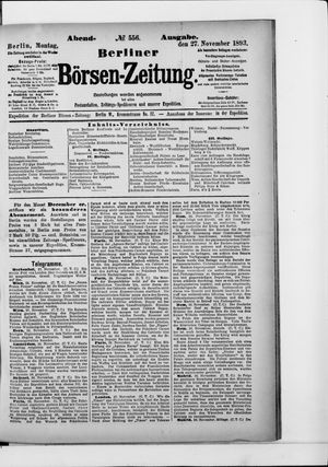 Berliner Börsen-Zeitung vom 27.11.1893
