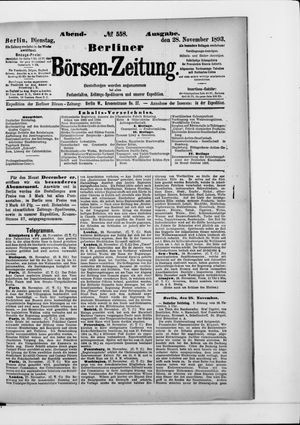Berliner Börsen-Zeitung on Nov 28, 1893