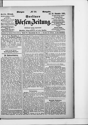 Berliner Börsen-Zeitung vom 29.11.1893
