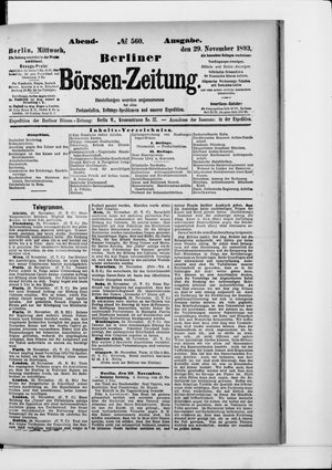 Berliner Börsen-Zeitung on Nov 29, 1893