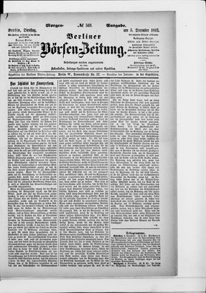 Berliner Börsen-Zeitung on Dec 5, 1893