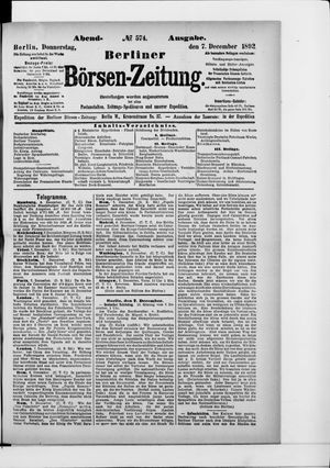 Berliner Börsen-Zeitung on Dec 7, 1893