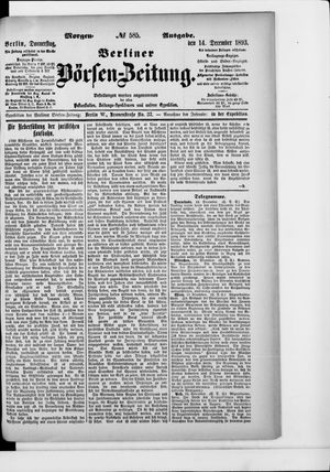 Berliner Börsen-Zeitung on Dec 14, 1893