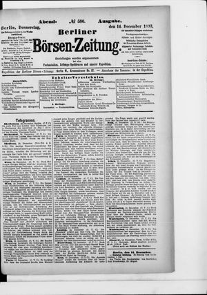 Berliner Börsen-Zeitung on Dec 14, 1893