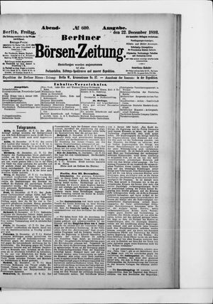 Berliner Börsen-Zeitung on Dec 22, 1893