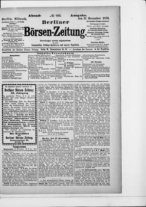 Berliner Börsen-Zeitung vom 27.12.1893