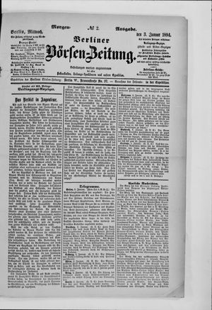Berliner Börsen-Zeitung on Jan 3, 1894
