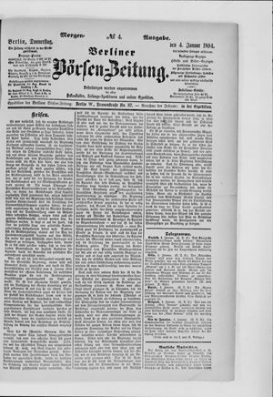 Berliner Börsen-Zeitung on Jan 4, 1894