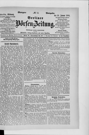 Berliner Börsen-Zeitung vom 10.01.1894