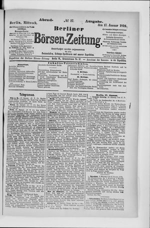 Berliner Börsen-Zeitung vom 17.01.1894