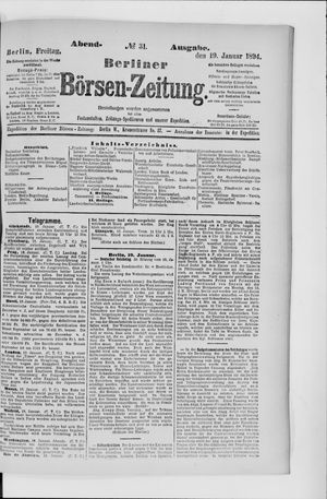 Berliner Börsen-Zeitung vom 19.01.1894