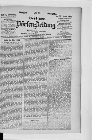 Berliner Börsen-Zeitung on Jan 20, 1894
