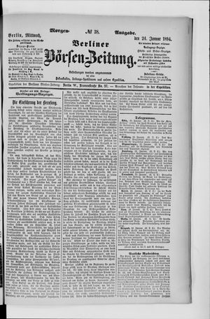 Berliner Börsen-Zeitung vom 24.01.1894