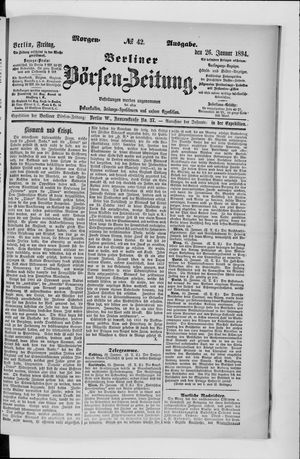 Berliner Börsen-Zeitung on Jan 26, 1894