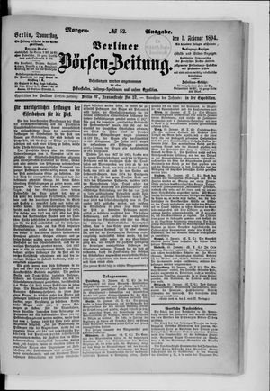 Berliner Börsen-Zeitung vom 01.02.1894