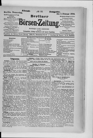 Berliner Börsen-Zeitung on Feb 1, 1894