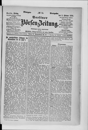 Berliner Börsen-Zeitung vom 02.02.1894