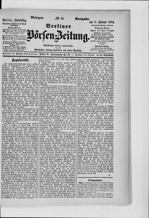 Berliner Börsen-Zeitung on Feb 8, 1894