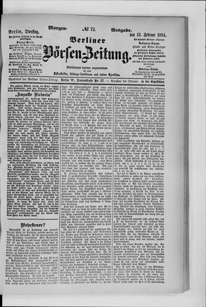 Berliner Börsen-Zeitung vom 13.02.1894