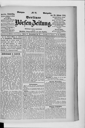 Berliner Börsen-Zeitung vom 22.02.1894