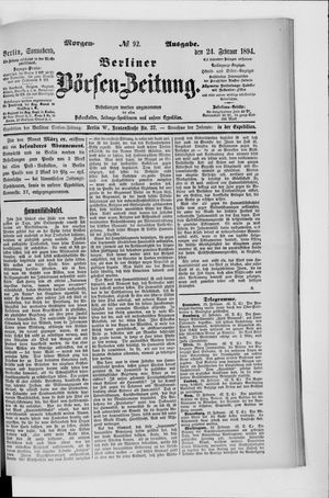 Berliner Börsen-Zeitung vom 24.02.1894