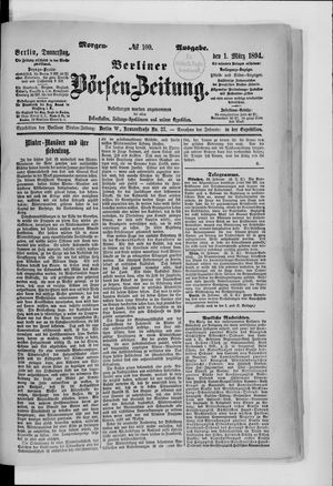 Berliner Börsen-Zeitung on Mar 1, 1894