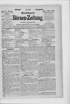 Berliner Börsen-Zeitung on Mar 5, 1894