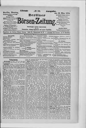 Berliner Börsen-Zeitung vom 13.03.1894