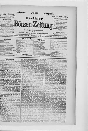 Berliner Börsen-Zeitung on Mar 19, 1894