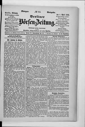 Berliner Börsen-Zeitung on Apr 4, 1894