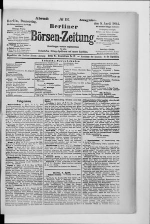 Berliner Börsen-Zeitung on Apr 5, 1894