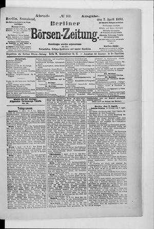 Berliner Börsen-Zeitung vom 07.04.1894
