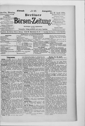 Berliner Börsen-Zeitung on Apr 17, 1894