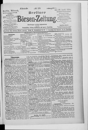 Berliner Börsen-Zeitung on Apr 18, 1894