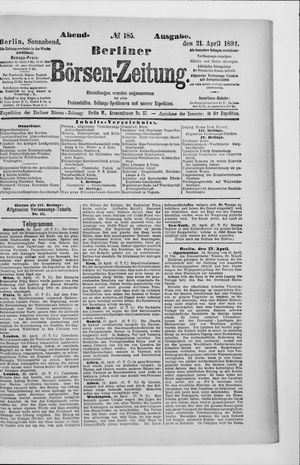 Berliner Börsen-Zeitung vom 21.04.1894