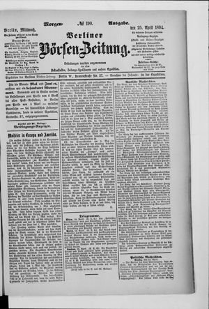 Berliner Börsen-Zeitung vom 25.04.1894